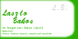 laszlo bakos business card